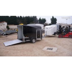 Remorque Fourgon Polyester - Noir, 1300 kg, Jantes Alu Offertes - Debon Cargo 1300