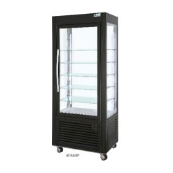 Vitrine 4 faces vitrées noire froid positif ventilé classe t3 tempé... - 4FA80P