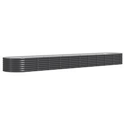 Helloshop26 - Jardinière bac lit surélevé plantes fleurs terrasse jardin de jardin acier enduit de poudre anthracite 02_0039496 02_0039496 - acier