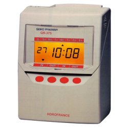 Pointeuse badgeuse QR-375 - Enregistreur de présence avec calcul des temps de travail et accessoires