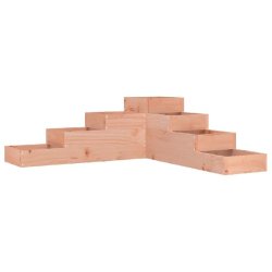 Helloshop26 - Jardinière de jardin à 4 niveaux en L 106 x 104,5 x 36 cm pour plantes et légumes style extérieur en bois de douglas 02_0048511 - Bo