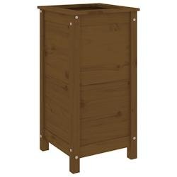 Helloshop26 - Jardinière bac lit surélevé plantes fleurs terrasse jardin 40 x 40 x 78 cm bois massif de pin marron 02_0037581 - marron Bois massif
