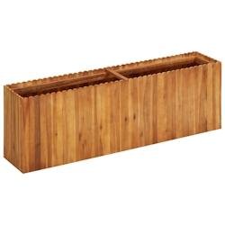 Helloshop26 - Jardinière lit surélevé plantes fleurs jardin 150 x 30 x 50 cm bois massif d'acacia 02_0000999 - Bois massif 3000073391538
