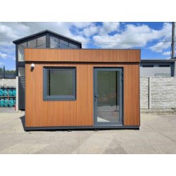 Module bureau préfabriqué 10 m² - isolation renforcée, chauffage inclus, porte vitrée aluminium, fenêtre oscillo-battante