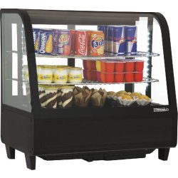 Vitrine réfrigérée noire à poser température 2 à 12 °c et capacité ... - CVR100LN
