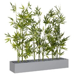 Jardinière basse en métal BAMBOUS