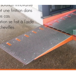 Rampes d'accès pour fauteuils roulants - Ergo Steps - inox et aluminium, encastrables, franchissement jusqu'à 40 cm