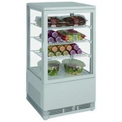L2G - CS70 - vitrine refrigeree blanche 68 litres 0/+12°c 3 grilles, avec eclairage, gaz r600a - CS70