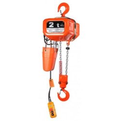 Palan électrique 2T - 380V - Commande 8m - Chaîne 10m