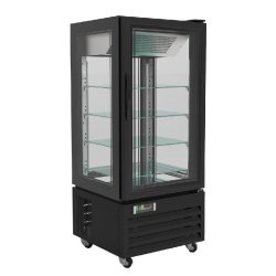 Vitrine de pâtisserie 4 faces vitrée noir 1500 - 7450.0840