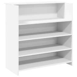 Bureau de réception Blanc 100x50x103,5 cm Bois d'ingénierie Modèle Atlas Master Classique - 8721158629319