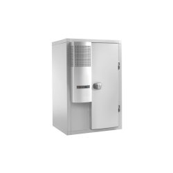 Chambre froide positive en inox - Capacité 3.24 m3 - Hauteur 2.11 m - Rayonnage 4 niveaux - Froid positif 0°C à +4°C