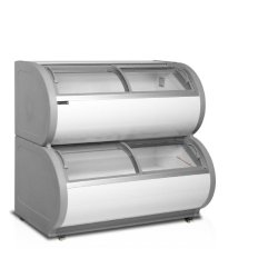 Vitrine murale réfrigérée négative 450 l 2 niveaux -15/-21 °c blanc... - TD500