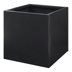 Helloshop26 - Bac à plantes acier galvanisé 60 x 60 x 60 cm noir - noir acier 3000224438662