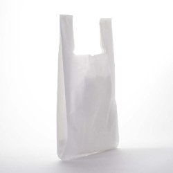 Sac bretelles réutilisables blanc PEBD 50µ 32x18x60cm - par 500