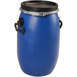Fût alimentaire à ouverture totale 30 L bleu - PEHD, homologation UN X, Réf FUT/Bidon 30 litres Bleu à OT