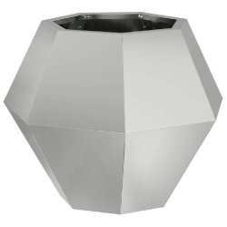 Helloshop26 - Jardinière rectangulaire design moderne extérieur 50 x 50 x 40 cm entretien facile en acier galvanisé argent - acier 3000237774221