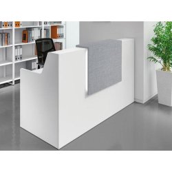 Bureau d'accueil avec réhausse en stratifié