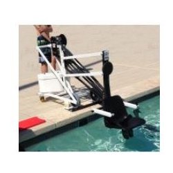 Elévateur de piscine mobile à treuil manuel et sans aucun travaux d'installation