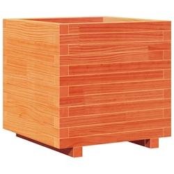 Helloshop26 - Jardinière bac lit surélevé plantes fleurs terrasse jardin cire 50 x 50 x 49,5 cm bois de pin massif marron 02_0038461 - marron Bois