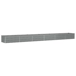 Helloshop26 - Jardinière moderne design industriel pour jardin terrasse 600 x 80 x 45 cm en acier gris clair 02_0059195 - gris acier 3000240997808