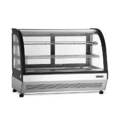 Vitrine réfrigérée pour comptoir - façade vitrée incurvée - LCT-C - éclairage LED - finition inox