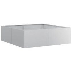 Helloshop26 - Jardinière carré 100 x 100 x 30 cm stable et décorative jardin balcon en acier galvanisé gris 02_0051592 02_0051592 - gris acier 300