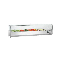 Présentoir réfrigéré 8 x GN 1/3, 180 W, 220 V - MONO, à assembler