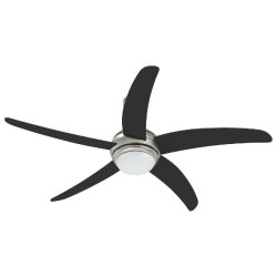 Ventilateur de plafond avec lumière et télécommande - 130 cm Noir. Modèle Luna - 8721451241867
