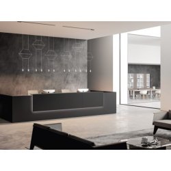 Banque d'accueil contemporaine FUNNY - Éclairée LED, design moderne et personnalisable