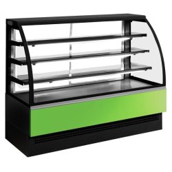 Vitrine réfrigérée pour pâtisserie 150 cm - Synergies - froid ventilé - vitre bombée - éclairage néon