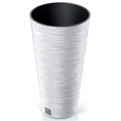 Prosperplast - Jardinière blanche avec réserve d’eau, collection FURU - 30x30x57,5 cm, capacité de 15 L - blanc plastique polypropylène ZA5264