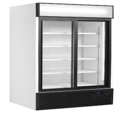 Armoire réfrigérée 2 portes vitrées coulissantes avec canopy 462 L | Tefcold - FSC891S - blanc FSC891S