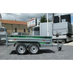 Remorque étanche polyvalente avec frein - DAXARA 239x4F - fabrication française, 1500 Kg PTAC