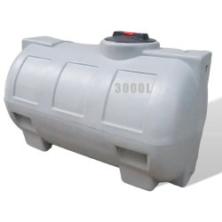 Réservoir eau de pluie PE type CHO 3000L - Polyéthylène gris - Stockage polyvalent