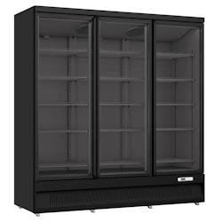 L2G - ASTRA007 - Vitrine murale LS, groupe loge, -18/-22°c, classe 3l1, 3 p.Vitrees, couleur noire (int/ext) - noir multi-matériau ASTRA007