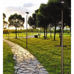 Mât d'éclairage public d60 / hauteur 3 - 4.5 m / en aluminium / diamètre 60 mm / diamètre base 114 mm