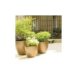 Jardinière ronde en résine - Fibre de verre et composites avancés - Options et finitions personnalisées