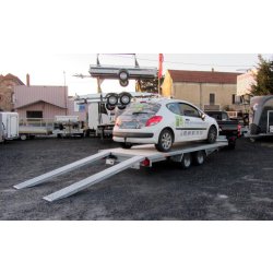 Remorque porte voiture - Humbaur Universal 3000 - châssis acier galvanisé, plancher alu renforcé, 3000 kg PTC