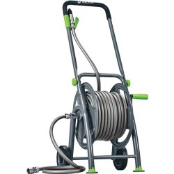 Dévidoir mobile pour tuyau GEKA plus P25SST - filetage raccord 20,95 mm (1/2 po) - Acier revêtu par poudre - Tuyau 25 m inclus