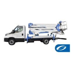 Camion nacelle Forste 25D SPEED - Double articulation, stabilisation automatique et hauteur de travail de 24,20m