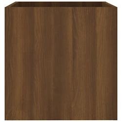 Helloshop26 - Jardinière bac lit surélevé plantes fleurs terrasse jardin 40 x 40 x 40 cm bois d'ingénierie marron 02_0037552 02_0037552 - marron B