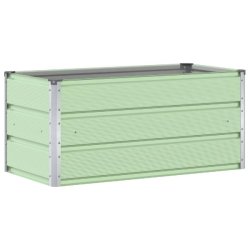 Helloshop26 - Jardinière moderne 100 x 50 x 45 cm style industriel pour jardin terrasse en acier galvanisé vert pastel - vert acier 3000241041623