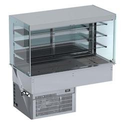Vitrine réfrigérée murale Combisteel Drop-in avec couvercle de nuit - 7422242924990