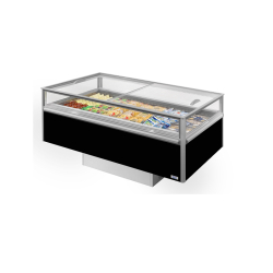 Bac réfrigéré libre-service bi-température FLASH Noir - 1.50m - 266 L - R290 - BONNET NEVE
