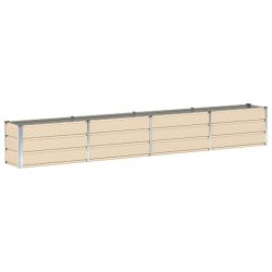 Helloshop26 - Jardinière design moderne multifonction 320 x 40 x 45 cm en acier ivoire - acier 3000240972843