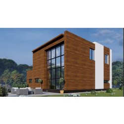 Maison préfabriquée en acier - Studio de 72 m² avec deux étages, chambres, bureau et terrasses - ISK72