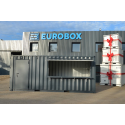 Container bar / snack modulable et robuste, idéale pour créer un espace de restauration convivial et professionnel - Eurobox