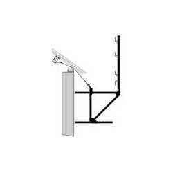 Échafaudage sur console aluminium avec élingue - Norme EN 13374-C - Garde-corps et barres inclus - Dimos