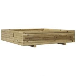 Helloshop26 - Jardinière bac lit surélevé plantes fleurs terrasse jardin 110 x 110 x 26,5 cm bois de pin imprégné marron 02_0037301 - marron Bois